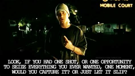 one chance one opportunity lyrics.